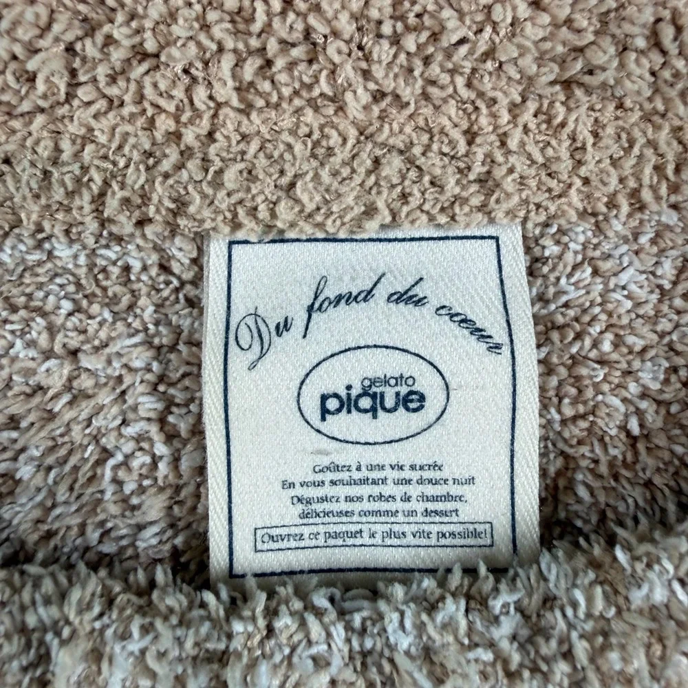Gelato Pique Teddy Bear Fuzzy Knit Sweater Beige One Size PWNT235089 Loungewear